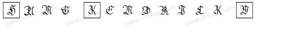 Hans Kendrick V4字体转换